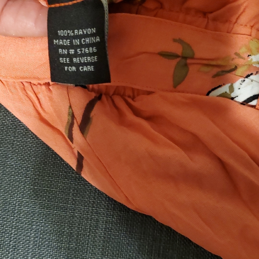 New Look Coral Floral Trousers - Picture 5 of 5